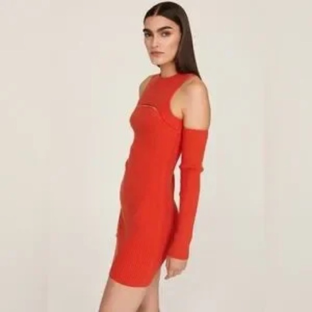 Hervé By Hervé Léger Orange Dress